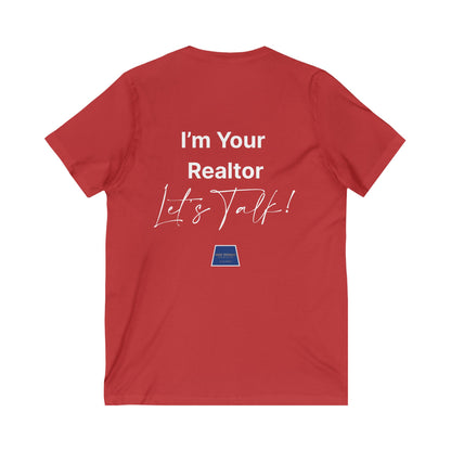Unisex Jersey Short Sleeve V-Neck Realtor Tee