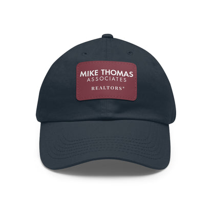 Classic Dad Hat with Leather Patch - Personalized Realtor Cap
