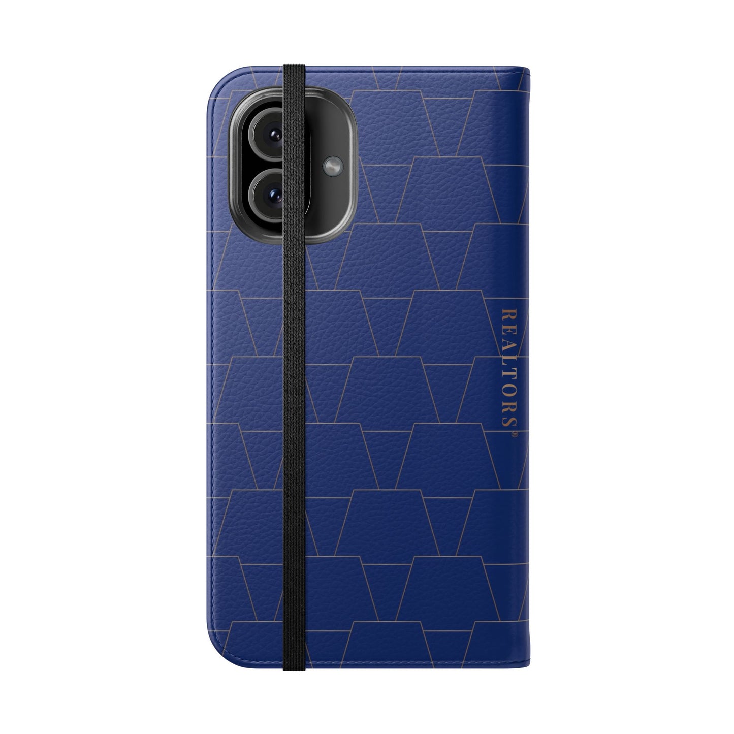 Stylish Flip Case for Smartphones - Geometric Design, Card Slots