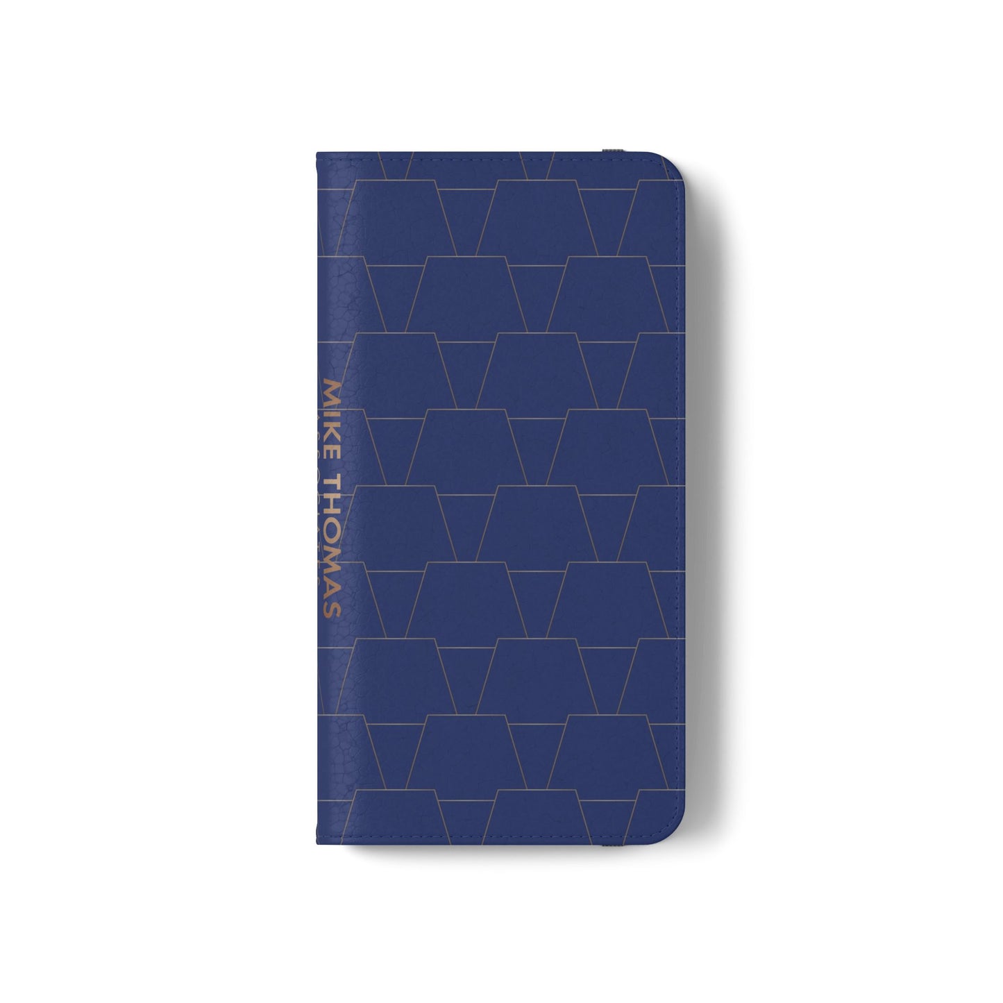 Stylish Flip Case for Smartphones - Geometric Design, Card Slots