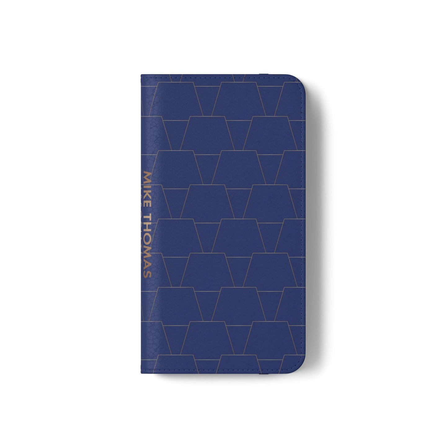 Stylish Flip Case for Smartphones - Geometric Design, Card Slots
