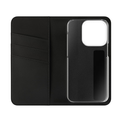 Stylish Flip Case for Smartphones - Geometric Design, Card Slots