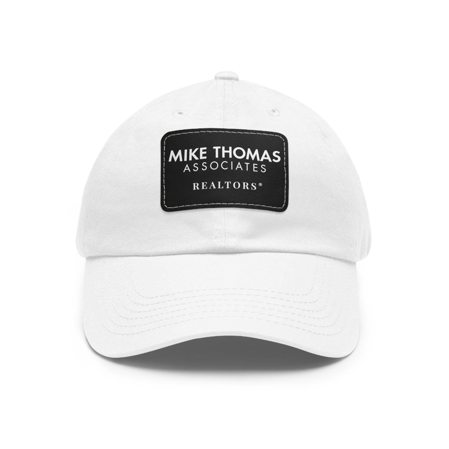 Classic Dad Hat with Leather Patch - Personalized Realtor Cap