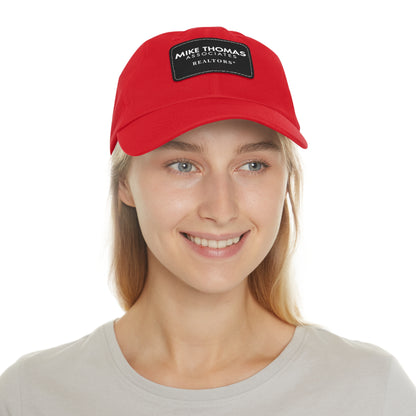 Classic Dad Hat with Leather Patch - Personalized Realtor Cap