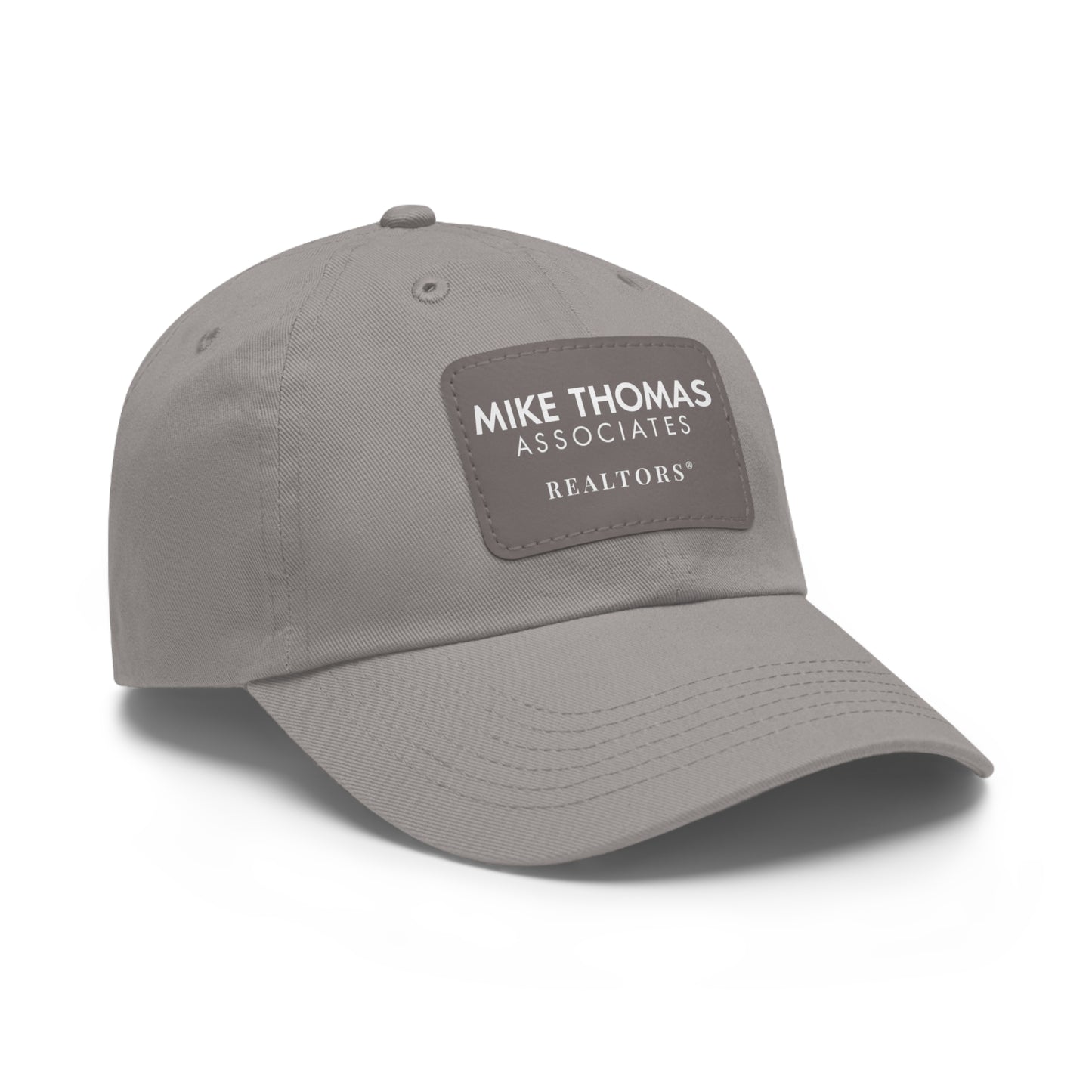 Classic Dad Hat with Leather Patch - Personalized Realtor Cap