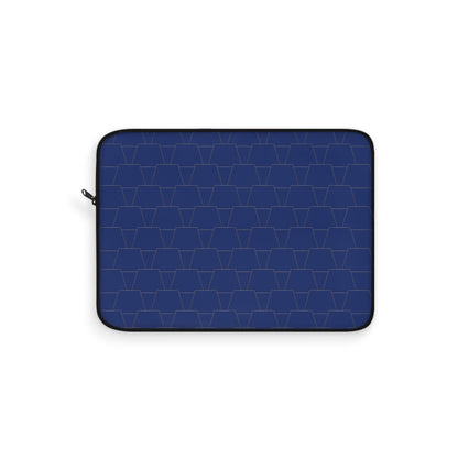 Stylish Navy Laptop Sleeve with Geometric Pattern