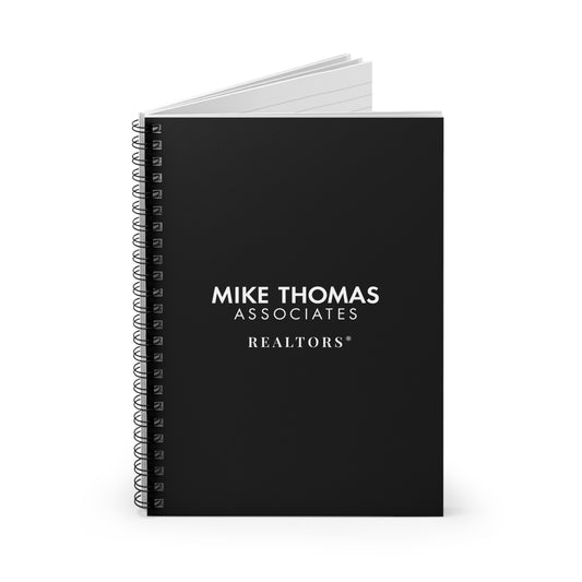 Elegant Realtor Spiral Notebook - Personalized Black Ruled Notebook