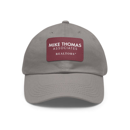 Classic Dad Hat with Leather Patch - Personalized Realtor Cap