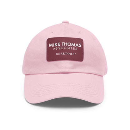 Classic Dad Hat with Leather Patch - Personalized Realtor Cap