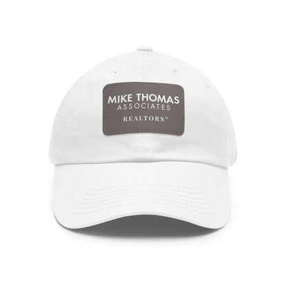 Classic Dad Hat with Leather Patch - Personalized Realtor Cap