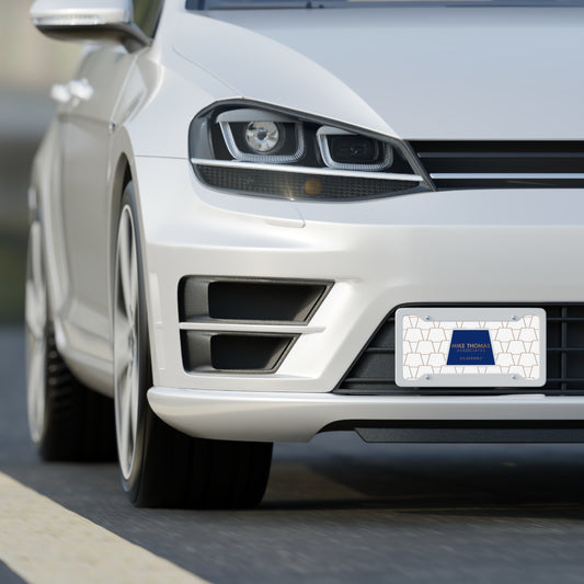 MTA Trapezoid Geometric License Plate - Customizable Car Accessory for Realtors