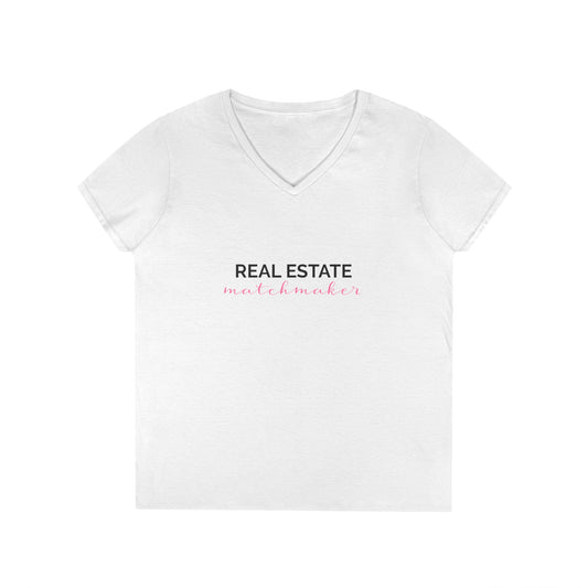 Real Estate Matchmaker V-Neck T-Shirt for Realtors