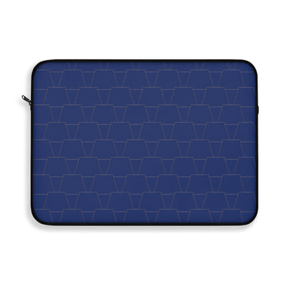 Stylish Navy Laptop Sleeve with Geometric Pattern