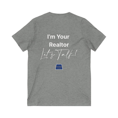 Unisex Jersey Short Sleeve V-Neck Realtor Tee