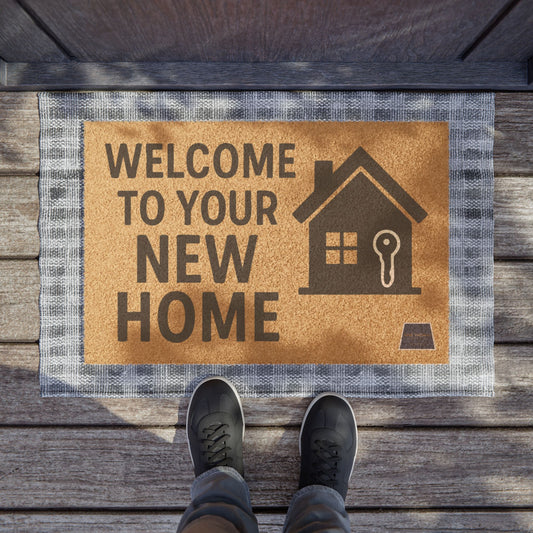 Welcome Home Doormat - Cozy Entryway Mat for New Homeowners