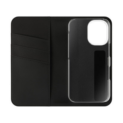 Stylish Flip Case for Smartphones - Geometric Design, Card Slots