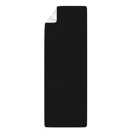 Stylish Rubber Yoga Mat with Geometric Trapezoid Design - Perfect for Home Workouts