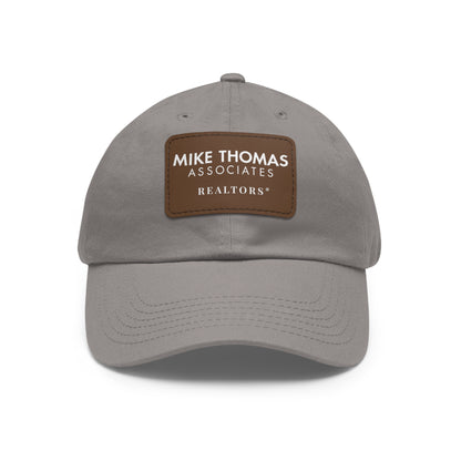 Classic Dad Hat with Leather Patch - Personalized Realtor Cap