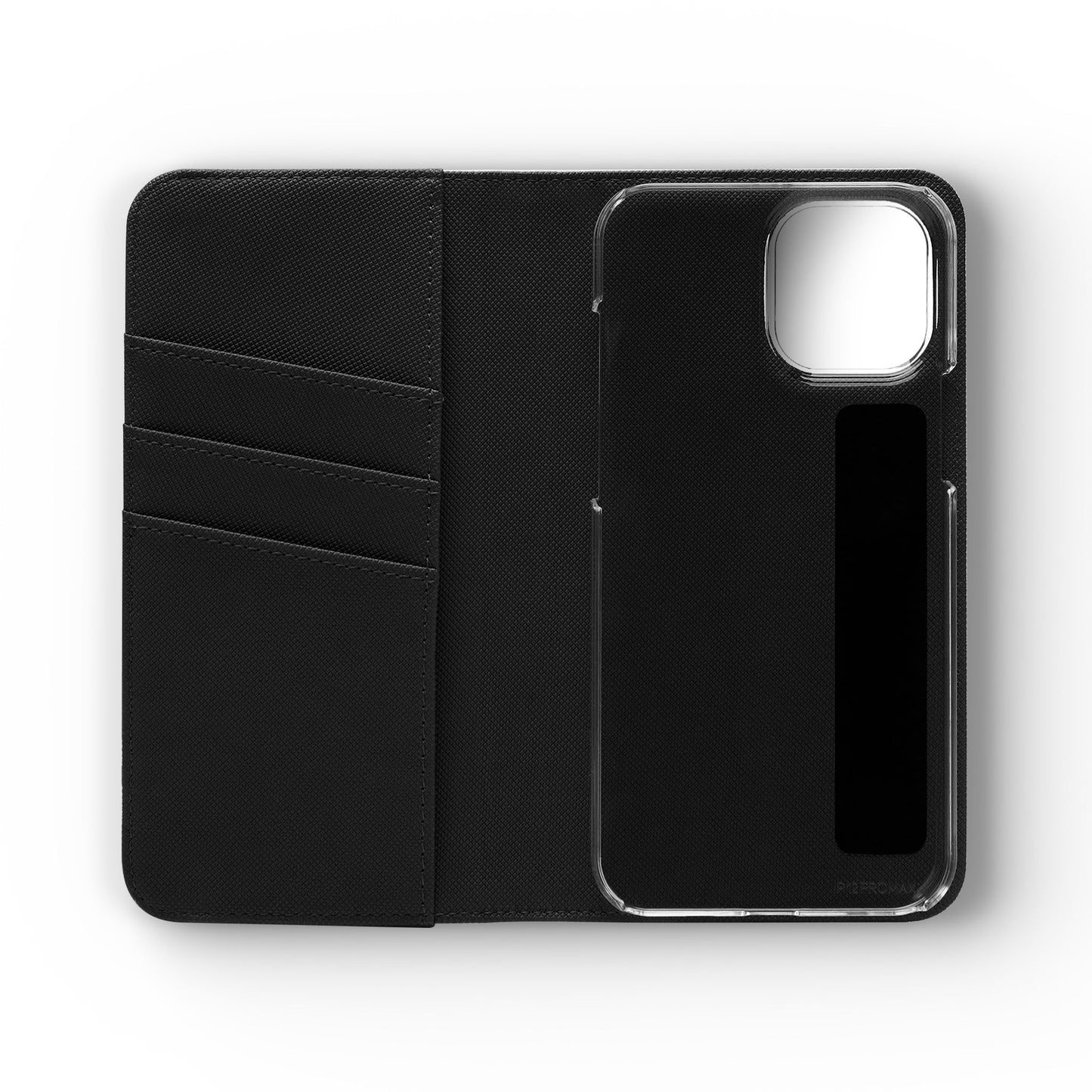 Stylish Flip Case for Smartphones - Geometric Design, Card Slots