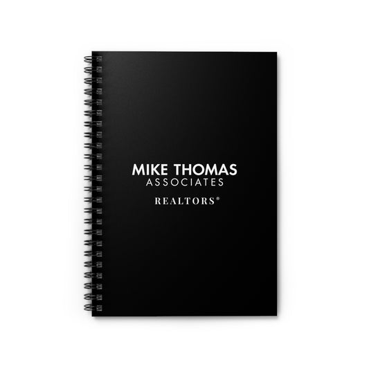 Elegant Realtor Spiral Notebook - Personalized Black Ruled Notebook