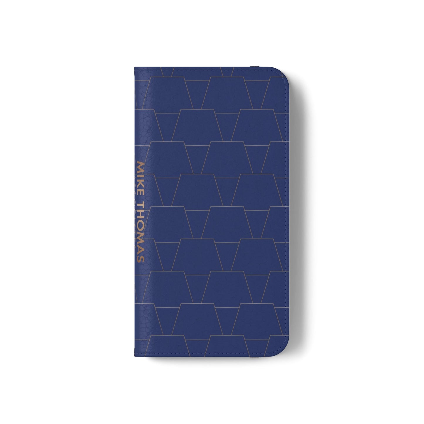 Stylish Flip Case for Smartphones - Geometric Design, Card Slots