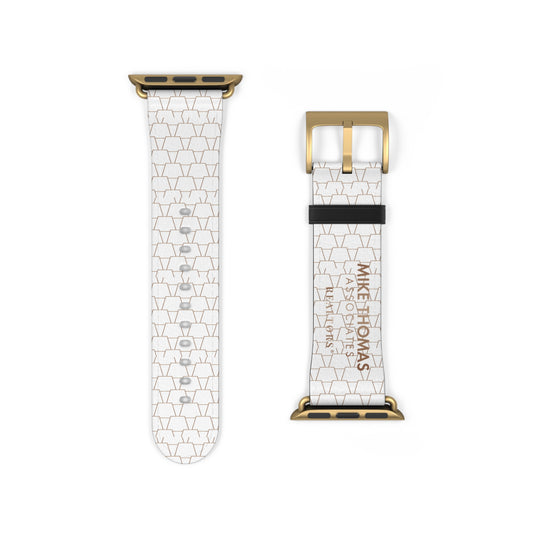 Elegant White MTA Trapezoid Watch Band | Stylish Accessory for Everyday Wear