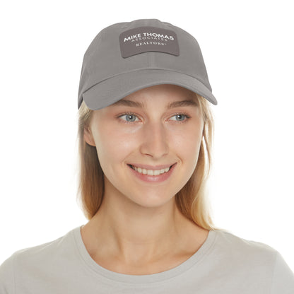 Classic Dad Hat with Leather Patch - Personalized Realtor Cap