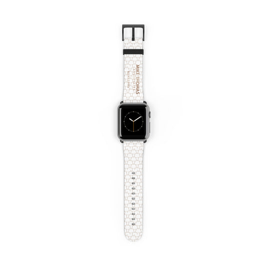 Elegant White MTA Trapezoid Watch Band | Stylish Accessory for Everyday Wear