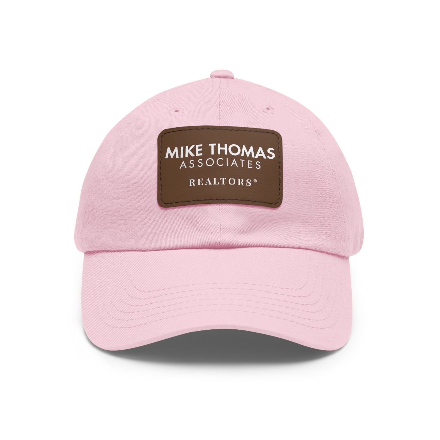 Classic Dad Hat with Leather Patch - Personalized Realtor Cap