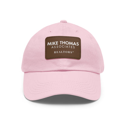 Classic Dad Hat with Leather Patch - Personalized Realtor Cap