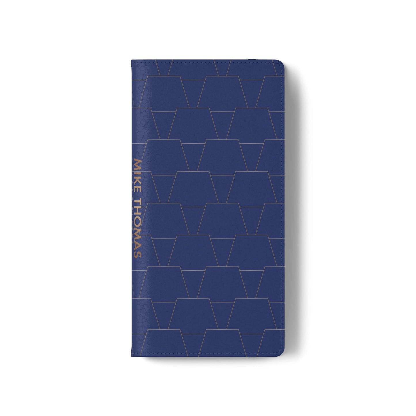 Stylish Flip Case for Smartphones - Geometric Design, Card Slots